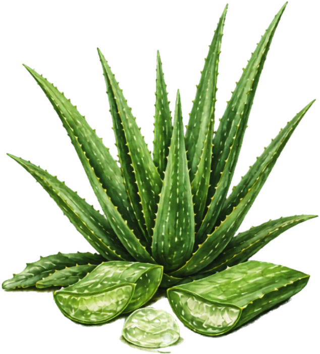 Aloe vera botanical illustration