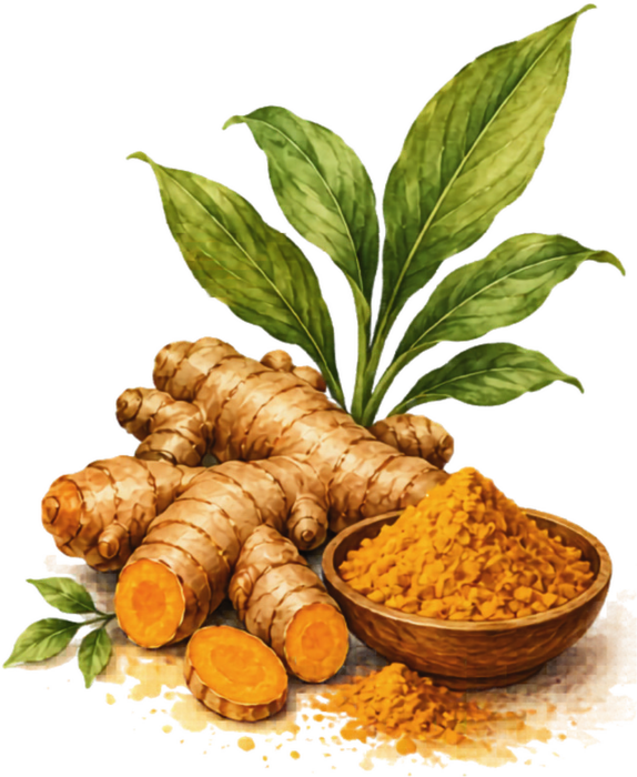 Turmeric botanical illustration