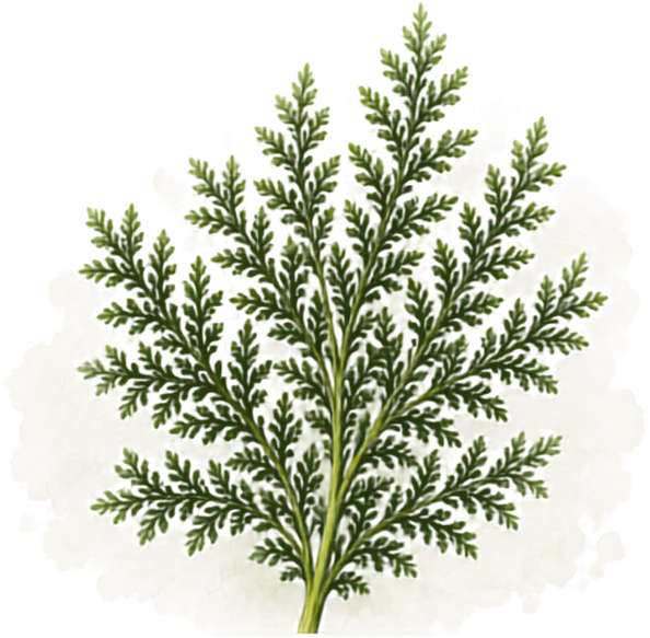 Sweet wormwood botanical illustration